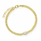 Pan Jewelry - Rio Radiance Armbånd i forgylt sølv med hvit zirkonia thumbnail
