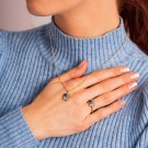Pan Jewelry - GLAM Smykke i forgylt sølv med blå stener thumbnail