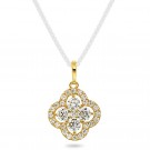 Pan Jewelry - Smykke i gull med zirkonia, blomst thumbnail