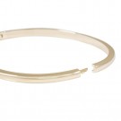 Snö of Sweden - Domino Thin Oval Armring i forgylt messing thumbnail