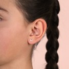 Pia & Per - Øredobber i sølv, Små rosa sommerfugler thumbnail