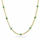 Pan Jewelry - Smykke i forgylt sølv med grønn zirkonia thumbnail