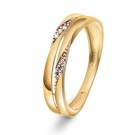 Pan Jewelry - Ring i gull med zirkonia thumbnail