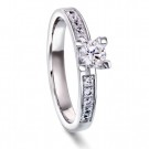 Moments by Pan Jewelry - Admire Ring i hvitt gull med dia. 0,55ct WSI, 3mm thumbnail