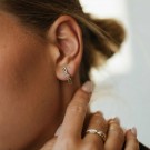 Pan Jewelry - Øredobber i gull med zirkonia thumbnail