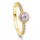 Moments by Pan Jewelry - Delight Ring i gult gull med dia. 0,56ct WSI, 2,1mm thumbnail