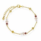Gulldia - Fairy Armbånd i forgylt sølv med glasskrystall, golden mix thumbnail