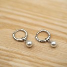 Pan Jewelry - Øreringer i sølv med perle thumbnail