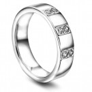 Moments by Pan Jewelry - Giftering i hvitt gull med dia. 0,18ct WSI, 5mm thumbnail