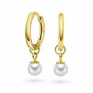 Pan Jewelry - Øreringer i forgylt sølv med perle thumbnail
