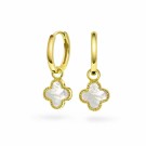 Pan Jewelry - Kløver Øredobber i forgylt sølv med perlemor thumbnail
