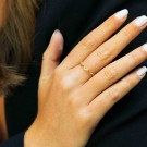 Studio by Gulldia - Peak Ring i forgylt sølv, justerbar thumbnail