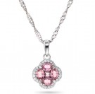 Gulldia - Ivy Smykke i sølv med rosa zirkonia thumbnail