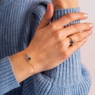 Pan Jewelry - GLAM Armbånd i forgylt sølv med blå stener thumbnail