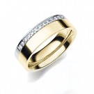 GD Forever - Giftering i gult og hvitt gull med dia. 0,14ct WSI, 6mm thumbnail