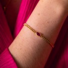 Pan Jewelry - Rio Radiance Armbånd i forgylt sølv med rosa zirkonia thumbnail