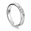 Moments by Pan Jewelry - Giftering i hvitt gull med dia. 0,09ct WSI, 3,5mm thumbnail