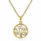 Pan Jewelry - Livets Tre Smykke i sølv med hvite zirkonia thumbnail