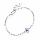 Prins & Prinsesse - Armbånd i sølv med blå zirkonia thumbnail