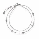 Shapes by Gulldia - Heat Double Chain Armbånd i sølv thumbnail