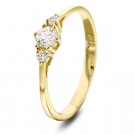 Pan Jewelry - Ring i gull med zirkonia thumbnail