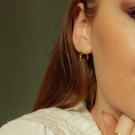 Pan Jewelry - Hjerteglimt Øreringer i forgylt sølv thumbnail