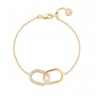 Sif Jakobs - Capizzi Due Piccolo Armbånd i sølv med hvite zirkonia, 18k gullbelagt thumbnail