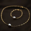 Pan Jewelry - Smykke i forgylt sølv med ferskvannsperle thumbnail