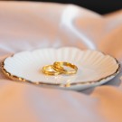 Moments by Pan Jewelry - Giftering i gult gull med fasettkant, 3,5mm thumbnail