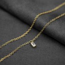 Pan Jewelry - Ankelkjede i forgylt sølv med zirkonia thumbnail