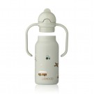 Liewood - Kimmie Drikkeflaske m/håndtak 250ml, Vehicles/Dove Blue thumbnail