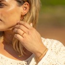 Gulldia - Ring i forgylt sølv med oransje zirkonia by Nora Mørk thumbnail