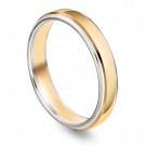 Moments by Pan Jewelry - Giftering i gult og hvitt gull, 4mm thumbnail