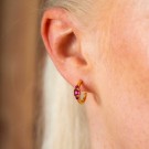 Pan Jewelry - Rio Radiance øredobber i forgylt sølv med rosa zirkonia thumbnail