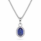 Pan Jewelry - Athens Charm Smykke i sølv med zirkonia og safir thumbnail