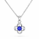 Prins & Prinsesse - Smykke i sølv med blå zirkonia thumbnail