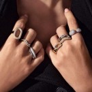 Sif Jakobs - Ellera Waves Ring i sølv med hvite zirkonia thumbnail