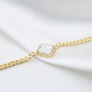 Goldstory - Kløver Armbånd i forgylt sølv med perlemor thumbnail