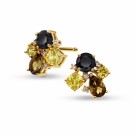 Pan Jewelry - GLAM Øredobber i forgylt sølv med gylne stener thumbnail