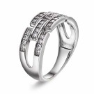 Pan Jewelry - London Luxe Ring i sølv med hvite zirkonia thumbnail