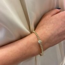 Snö of Sweden - Mysk Elastisk Armbånd i forgylt messing, S/M thumbnail