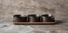 Aida - RAW Organic Skålsett med trebrett, Metallic Brown thumbnail