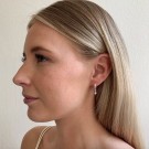 Snö of Sweden - Camille Small Øreringer i forsølvet messing med zirkonia thumbnail