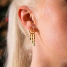 Pan Jewelry - Rio Radiance Øredobber i forgylt sølv med grønn zirkonia thumbnail