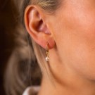 Pan Jewelry - Øreringer i forgylt sølv med perle thumbnail