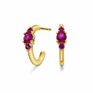 Pan Jewelry - Rio Radiance øredobber i forgylt sølv med rosa zirkonia thumbnail