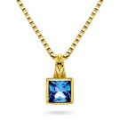 Pan Jewelry - Smykke i forgylt sølv med blå zirkonia thumbnail