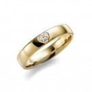 GD Forever - Giftering i gult gull med dia. 0,03ct WSI, 4mm thumbnail