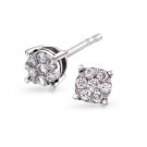 Pan Jewelry - Øredobber i hvitt gull med dia. 0,15ct WP thumbnail