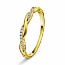 Pan Jewelry - Friendship Ring i forgylt sølv med zirkonia thumbnail